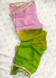 Aachho Green Chanderi Suit Set XL