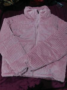 Pink Corduroy Puffer Jacket