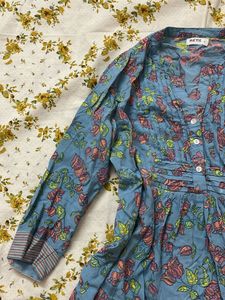 Floral Print Short Kurta