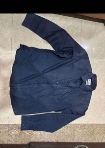 Men's Navy Blue Patterned Shirt