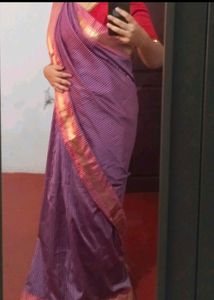 Beutiful Vintage Model Lavender Saree