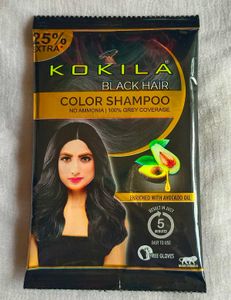 💯 Kokila Black Hair Color Shampoo– New & Sealed