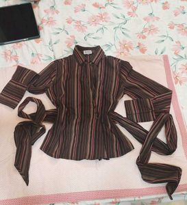 Striped Brown Shirt