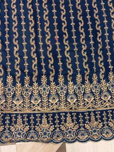 Elegant Blue Embroidered Kurta garara Set