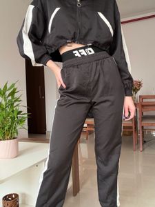 Sporty Black Tracksuit Set XS