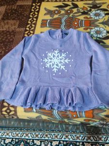 Cute Purple Snowflake Sweater