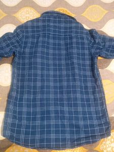 Blue Checked Button-Down Shirt