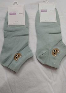 Cute Blue Bear Socks - Women&#39;s Fashion