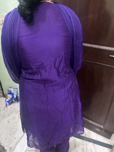 Elegant Purple Embroidered Kurta Set