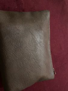 Leather Finish makeup bag