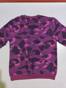 A BATHING APE Kids&#39; Colour Camo College Crew-neck