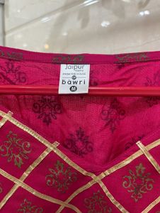 Pink Kurta With Long Skirt
