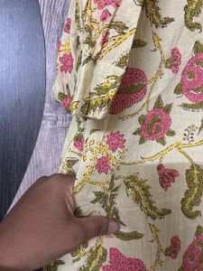 Yellow Floral Kurti
