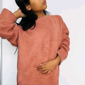 Cozy Coral Knit Sweater