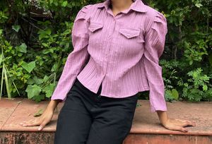 Pleated Long Sleeve Shirt