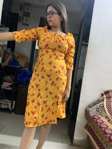 Butter yellow cute dress
