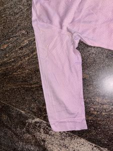 Pink Dotted Casual Shirt For Women