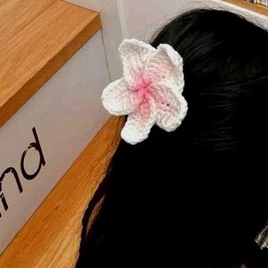 Crochet Flower Hair Clip🌼✨