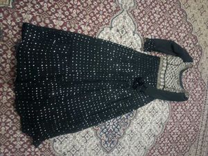 Elegant Black Embroidered Gown