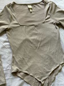 Beige Bodysuit - Long Sleeve