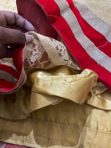 Partywear Heavy Nude And Red Colour Lahnga