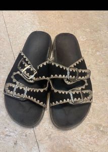 Black Embellished Sandals