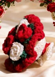 Crochet Flower Bouquet keychain