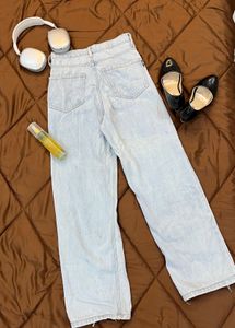 Sky Blue High Waist Denim Jeans