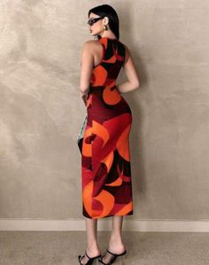 Trendy Abstract Midi Dress( All Size Available)