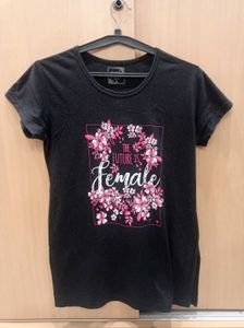 Floral &#39;Female&#39; Graphic Tee
