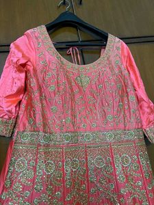 Ombre Floor Length Gown With Heavy Embroidery