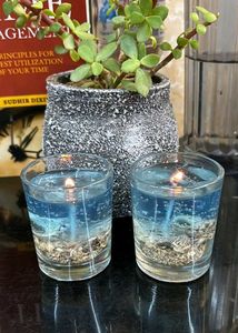 Ocean Gel Scented Candles(Set of 2)..🕯️💙