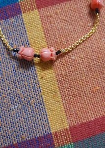 Tupil Flower Bead Chain(micro Gold Polish)
