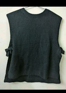 Black Bow Vest