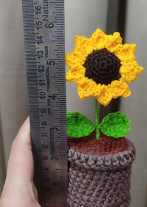 Crochet Sunflower Plant