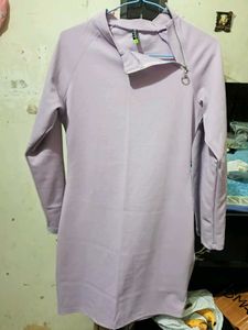 Lilac Long Sleeve Mini Dress
