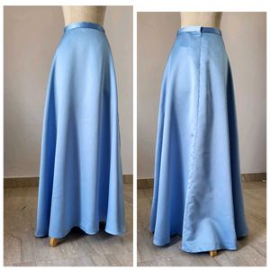 Light Blue Maxi Skirt , Length 44 Inches