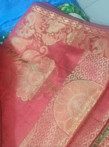 Elegant Pink &amp; Gold Saree