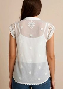 White Chikankari Top