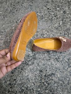 Sparkly Bronze Ballerinas