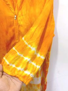 Tie And Die Yellow Kurta