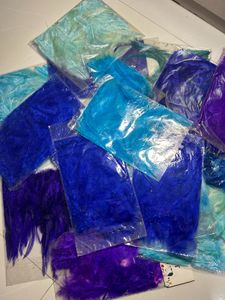 20 Packet Blue Colour Shade Feathers