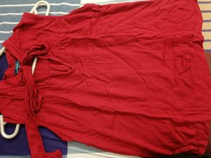 Cheery Red Ajio High Low Pattern Sleeveless Top