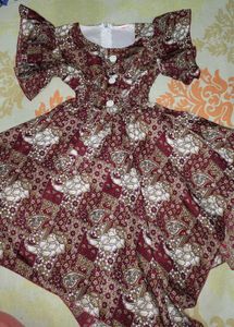 Vintage Batik Print Dress
