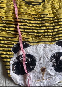Panda ruffles and Sequin T-Shirt