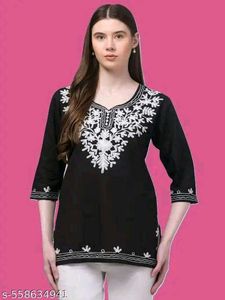 Elegant Black Embroidered Top