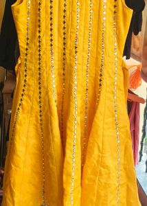 Wonderful Golden Yellow Gown For Girls