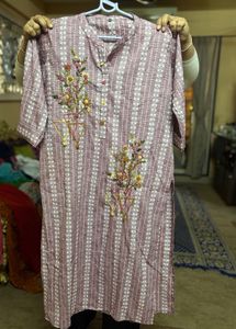 Calcutta Embroidery Kurta,Dupatta &amp; Go Colors Pant