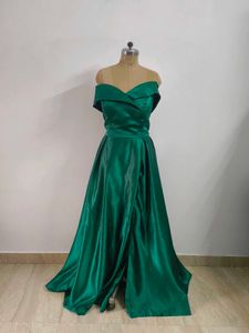Emerald Green Off-Shoulder Gown