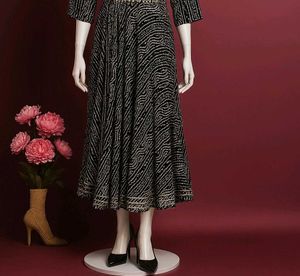 Elegant Black Printed Kurta